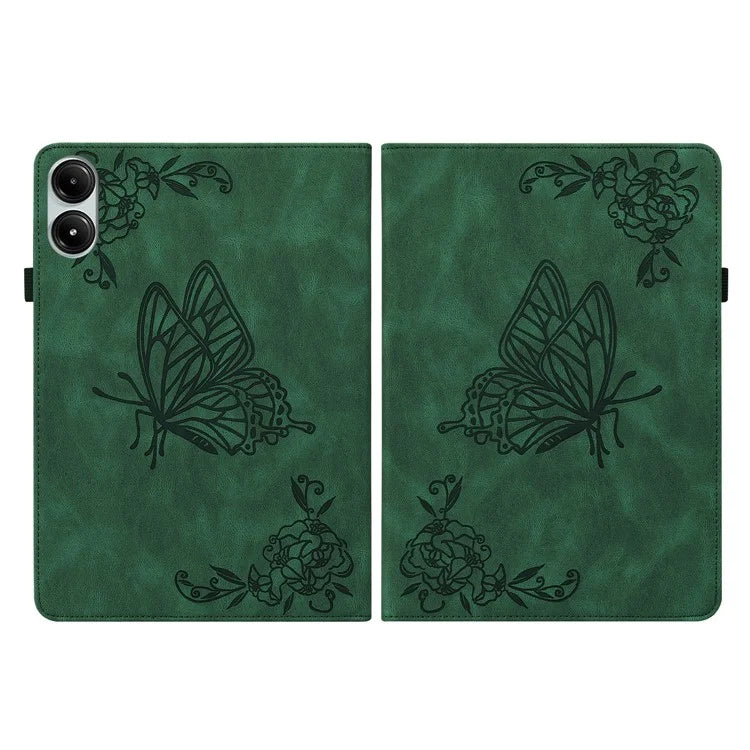For Xiaomi Redmi Pad Pro / Redmi Pad Pro 5G / Poco Pad Protective Cover PU Leather Butterfly Flower Stand Tablet Case