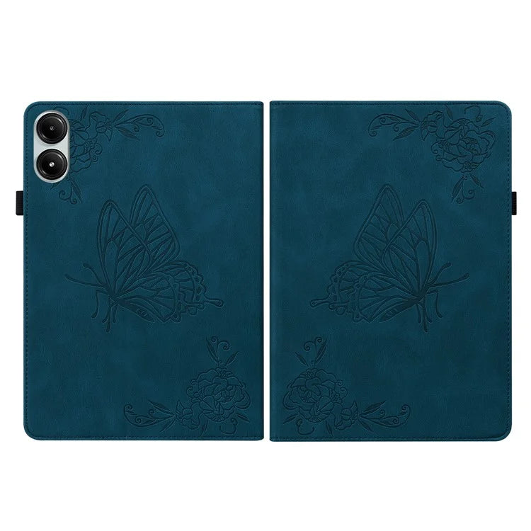 For Xiaomi Redmi Pad Pro / Redmi Pad Pro 5G / Poco Pad Protective Cover PU Leather Butterfly Flower Stand Tablet Case