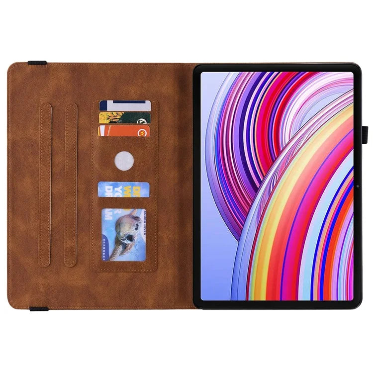For Xiaomi Redmi Pad Pro / Redmi Pad Pro 5G / Poco Pad Protective Cover PU Leather Butterfly Flower Stand Tablet Case