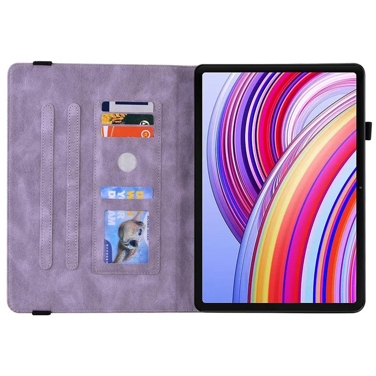 For Xiaomi Redmi Pad Pro / Redmi Pad Pro 5G / Poco Pad Protective Cover PU Leather Butterfly Flower Stand Tablet Case