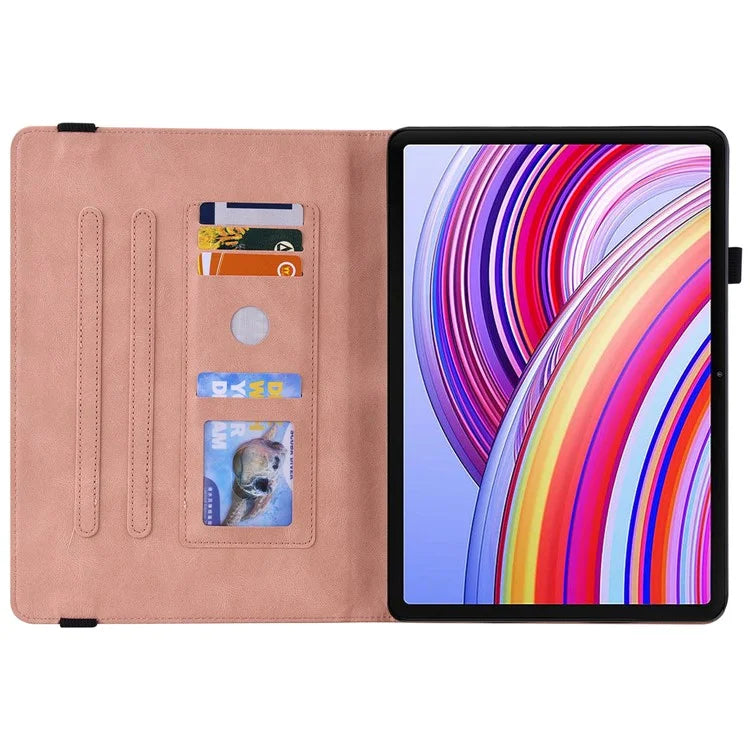 For Xiaomi Redmi Pad Pro / Redmi Pad Pro 5G / Poco Pad Protective Cover PU Leather Butterfly Flower Stand Tablet Case