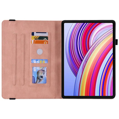 For Xiaomi Redmi Pad Pro / Redmi Pad Pro 5G / Poco Pad Protective Cover PU Leather Butterfly Flower Stand Tablet Case
