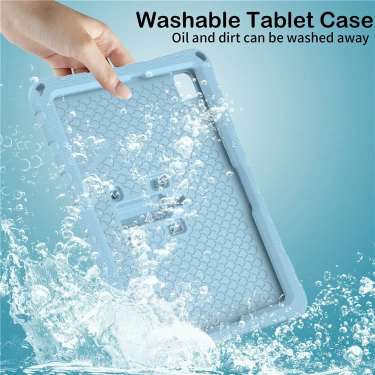 For Samsung Galaxy Tab A9+ Case Butterfly Kickstand EVA Tablet Cover with Shoulder Strap