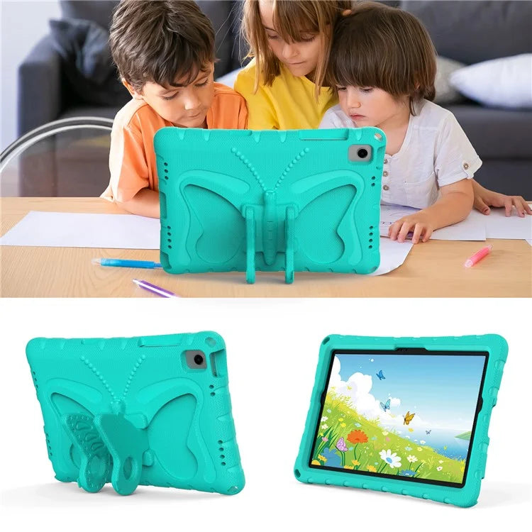 For Samsung Galaxy Tab A9+ Case Butterfly Kickstand EVA Tablet Cover with Shoulder Strap