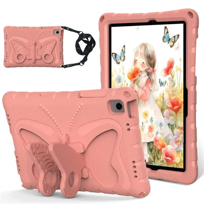 For Samsung Galaxy Tab A9+ Case Butterfly Kickstand EVA Tablet Cover with Shoulder Strap