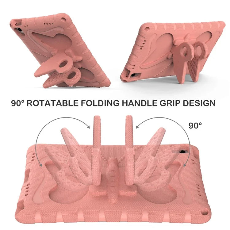 For Samsung Galaxy Tab A9+ Case Butterfly Kickstand EVA Tablet Cover with Shoulder Strap