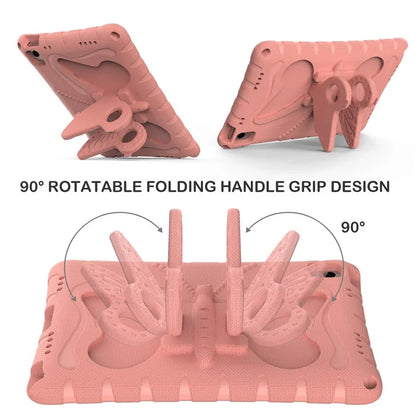 For Samsung Galaxy Tab A9+ Case Butterfly Kickstand EVA Tablet Cover with Shoulder Strap