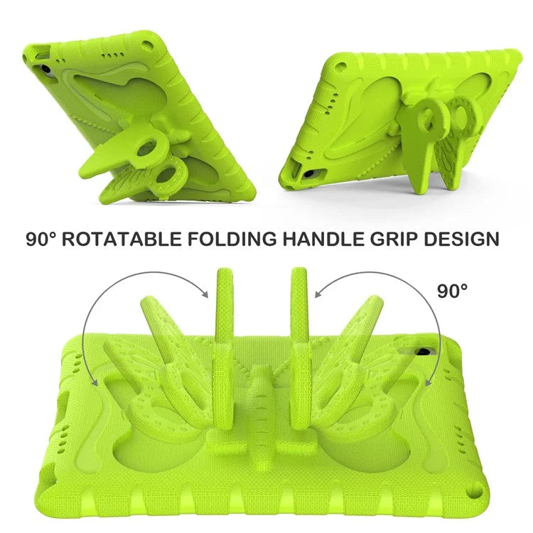 For Samsung Galaxy Tab A9+ Case Butterfly Kickstand EVA Tablet Cover with Shoulder Strap
