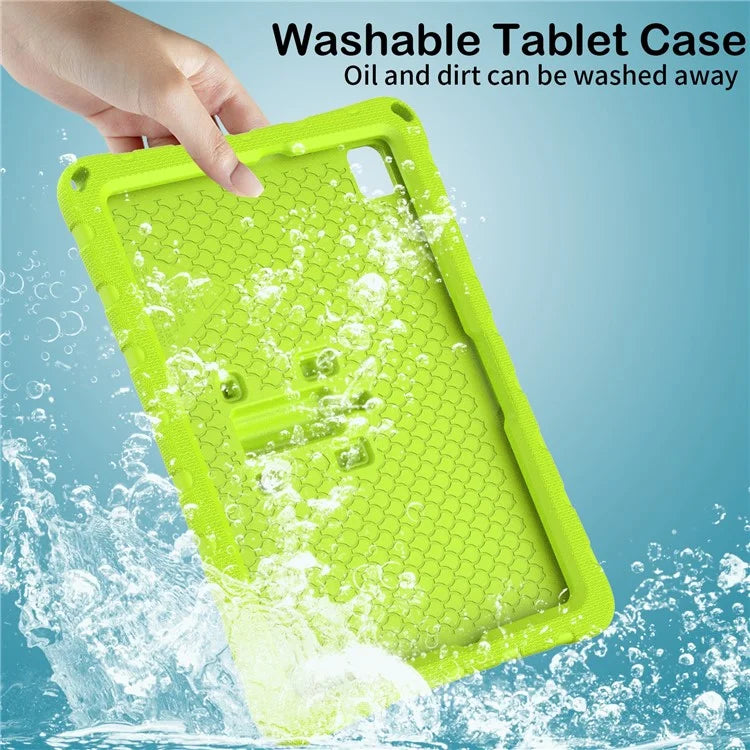 For Samsung Galaxy Tab A9+ Case Butterfly Kickstand EVA Tablet Cover with Shoulder Strap