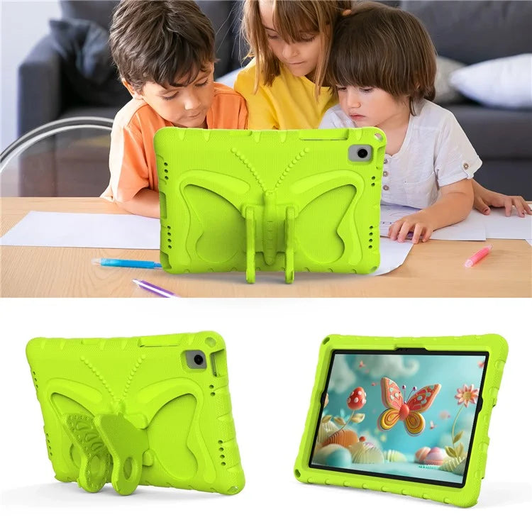 For Samsung Galaxy Tab A9+ Case Butterfly Kickstand EVA Tablet Cover with Shoulder Strap