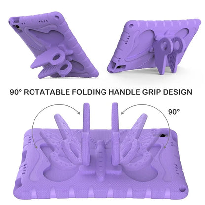 For Samsung Galaxy Tab A9+ Case Butterfly Kickstand EVA Tablet Cover with Shoulder Strap