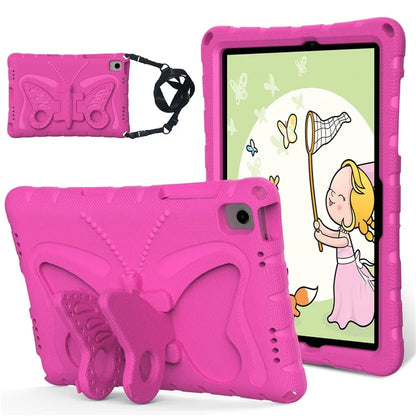 For Samsung Galaxy Tab A9+ Case Butterfly Kickstand EVA Tablet Cover with Shoulder Strap
