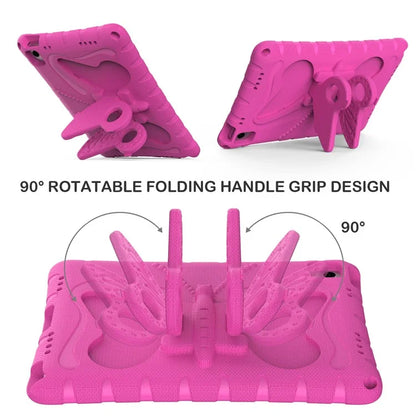 For Samsung Galaxy Tab A9+ Case Butterfly Kickstand EVA Tablet Cover with Shoulder Strap
