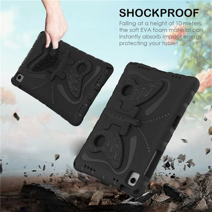 For Samsung Galaxy Tab A9+ Case Butterfly Kickstand EVA Tablet Cover with Shoulder Strap