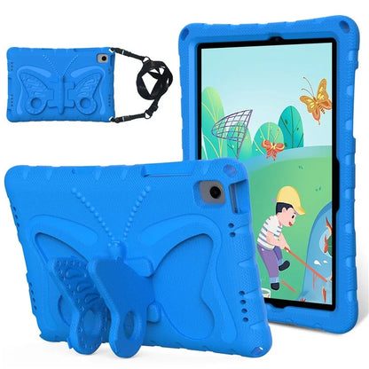 For Samsung Galaxy Tab A9+ Case Butterfly Kickstand EVA Tablet Cover with Shoulder Strap