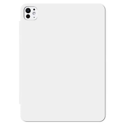 For iPad Pro 11 (2024) (M4) Case Magnetic Attachment PU Leather Drop-Proof Tablet Cover with Tri-Fold Stand