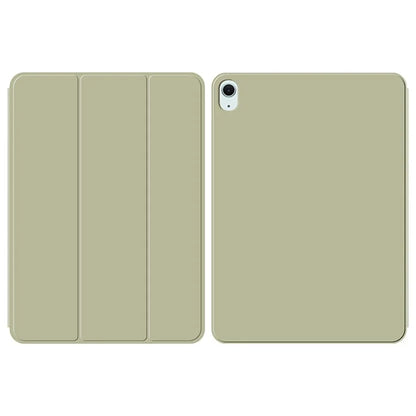 For iPad Air 11 (2024) (M2) Shockproof Case Magnetic Attachment PU Leather + TPU Tri-Fold Stand Cover