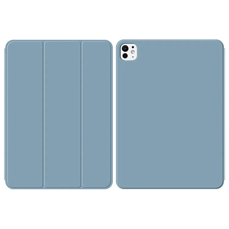 For iPad Pro 11 (2024) (M4) Case Magnetic Attachment Tri-Fold Stand Protective Shell