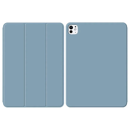 For iPad Pro 11 (2024) (M4) Case Magnetic Attachment Tri-Fold Stand Protective Shell