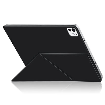 For iPad Pro 11 (2024) (M4) Case Magnetic Attachment PU Leather Origami Stand Tablet Cover