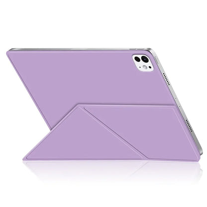 For iPad Pro 11 (2024) (M4) Case Magnetic Attachment PU Leather Origami Stand Tablet Cover