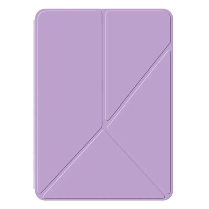 For iPad Pro 11 (2024) (M4) Case Magnetic Attachment PU Leather Origami Stand Tablet Cover