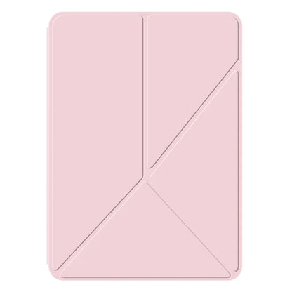 For iPad Pro 11 (2024) (M4) Case Magnetic Attachment PU Leather Origami Stand Tablet Cover