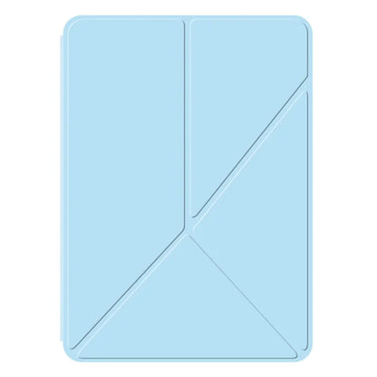 For iPad Pro 11 (2024) (M4) Case Magnetic Attachment PU Leather Origami Stand Tablet Cover