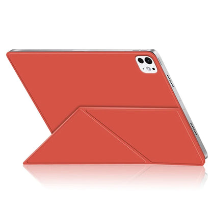 For iPad Pro 11 (2024) (M4) Case Magnetic Attachment PU Leather Origami Stand Tablet Cover