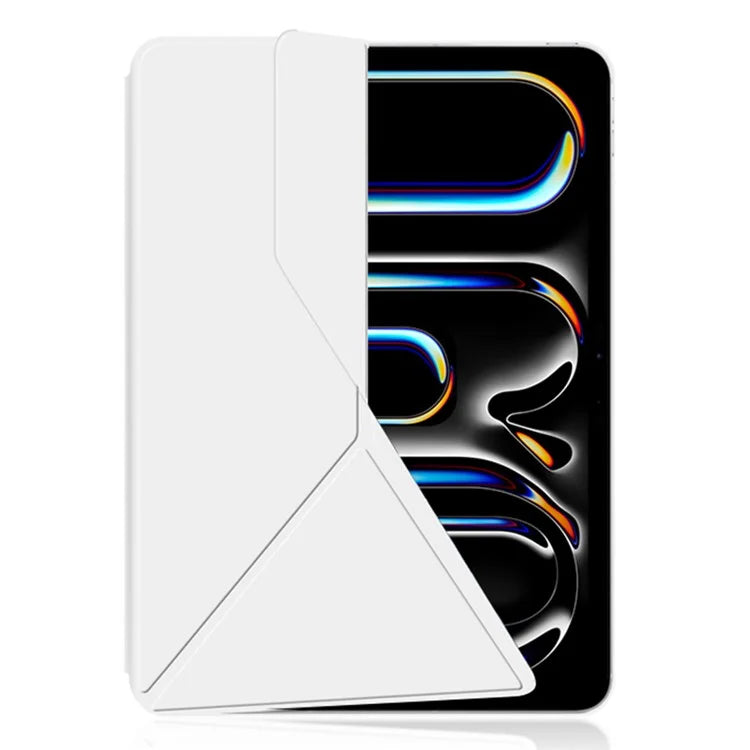 For iPad Pro 11 (2024) (M4) Case Magnetic Attachment PU Leather Origami Stand Tablet Cover