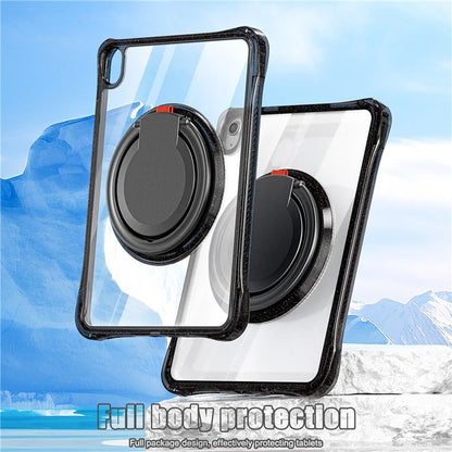 For iPad 10.9 (2022) Case Rotating Handle Grip TPU+PC Clear Tablet Cover