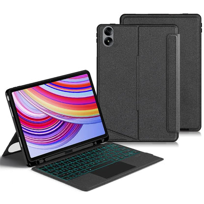 For Xiaomi Redmi Pad Pro Leather Case Tablet Stand Cover with Backlight Touchpad Bluetooth Keyboard