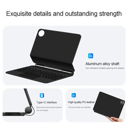 For Huawei MatePad Pro 13.2 Leather Case Integrated Magnetic Bluetooth Keyboard with Trackpad