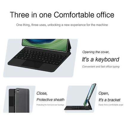 For Huawei MatePad Pro 13.2 Leather Case Integrated Magnetic Bluetooth Keyboard with Trackpad