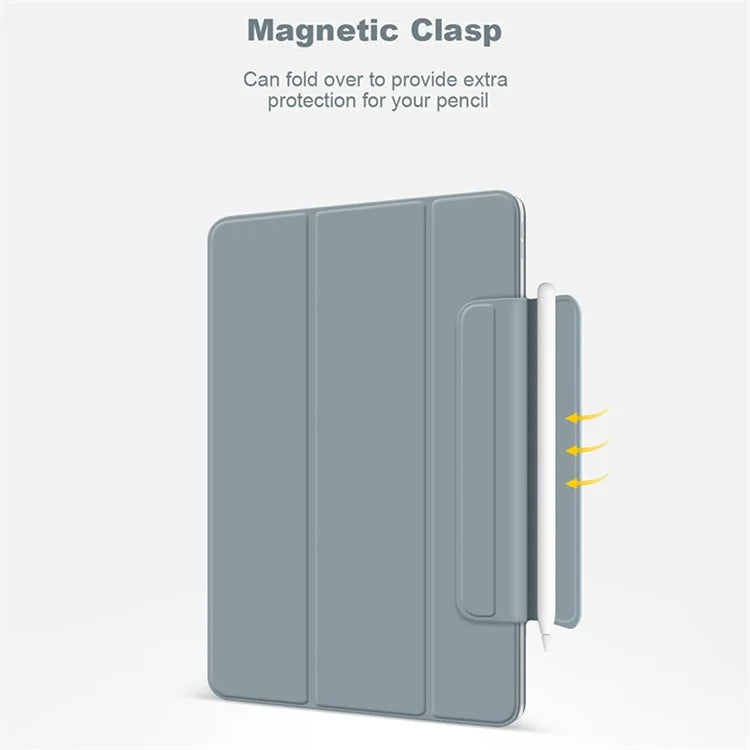For iPad Pro 11 (2024) Case PU Leather Auto Sleep / Wake Cover Magnetic Attachment