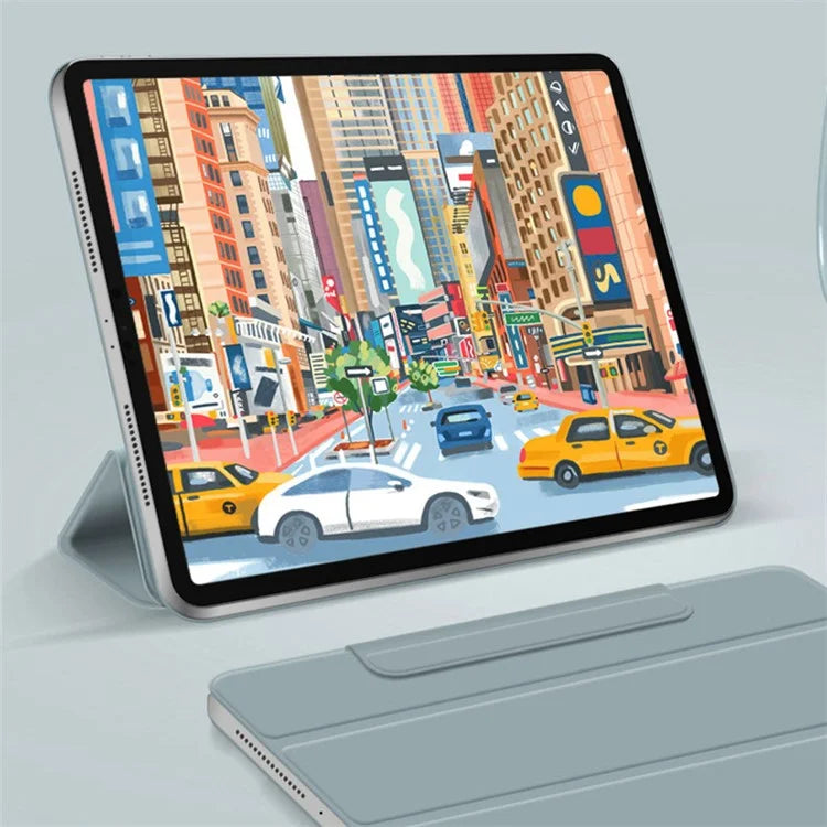 For iPad Pro 11 (2024) Case PU Leather Auto Sleep / Wake Cover Magnetic Attachment
