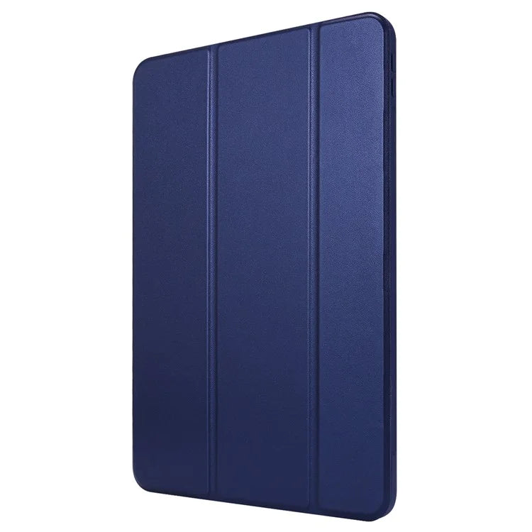 For iPad Pro 13 (2024) Case Tri-Fold Stand Leather+Silicone Tablet Cover