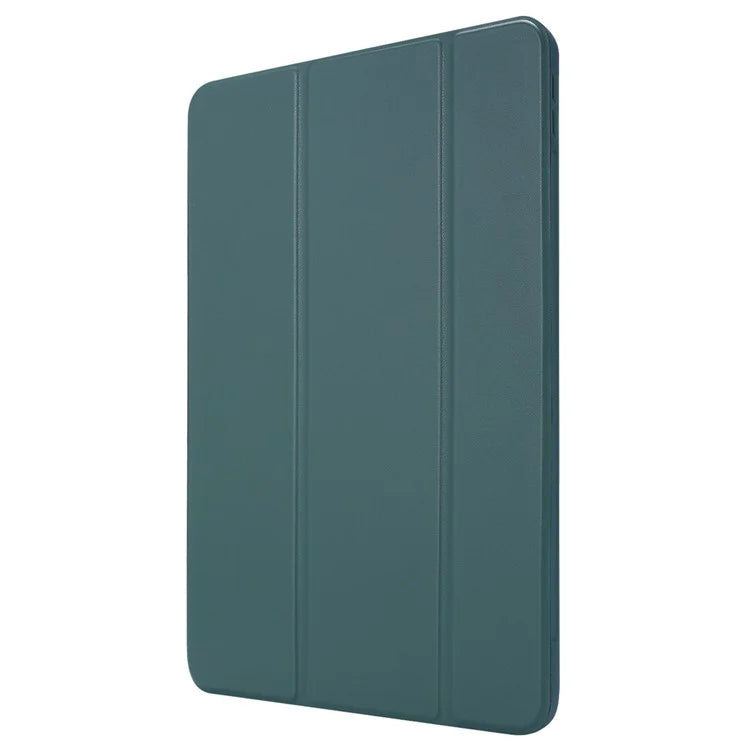 For iPad Pro 13 (2024) Case Tri-Fold Stand Leather+Silicone Tablet Cover
