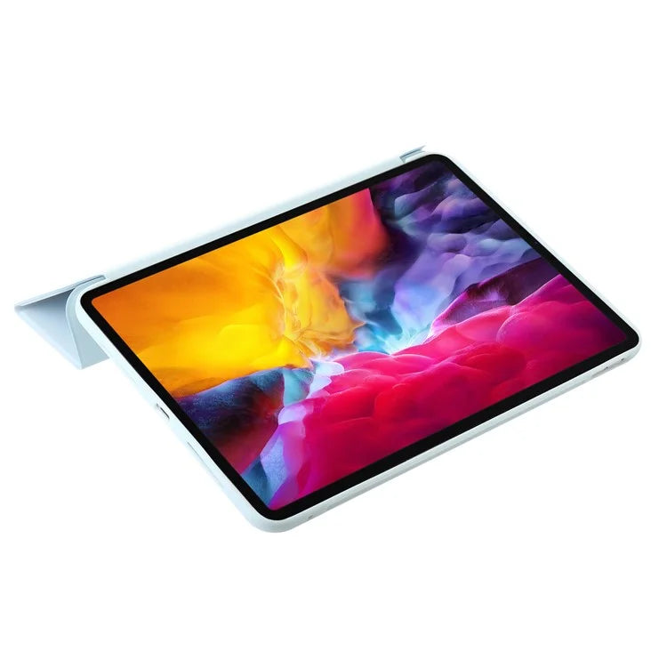 For iPad Pro 13 (2024) Case Tri-Fold Stand Leather+Silicone Tablet Cover