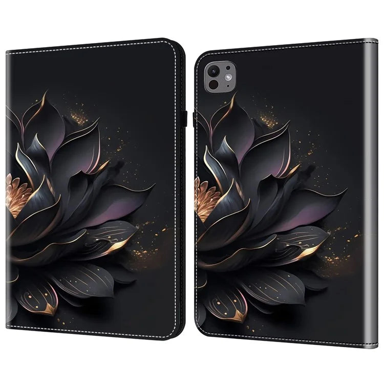 For iPad Pro 13 (2024) Case PU Leather Pattern Printing Tablet Cover with Stand Function