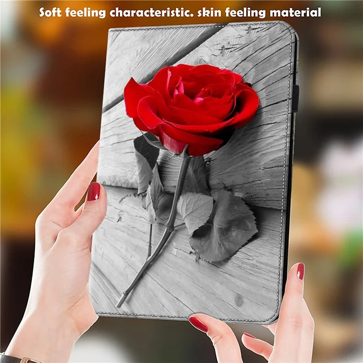 For iPad Pro 13 (2024) Case PU Leather Pattern Printing Tablet Cover with Stand Function