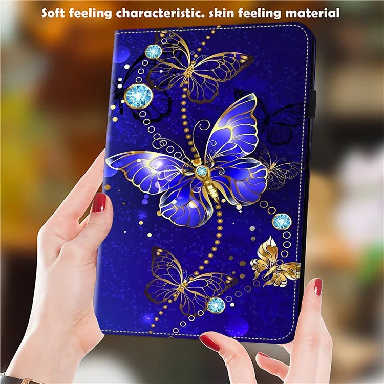 For iPad Pro 13 (2024) Case PU Leather Pattern Printing Tablet Cover with Stand Function