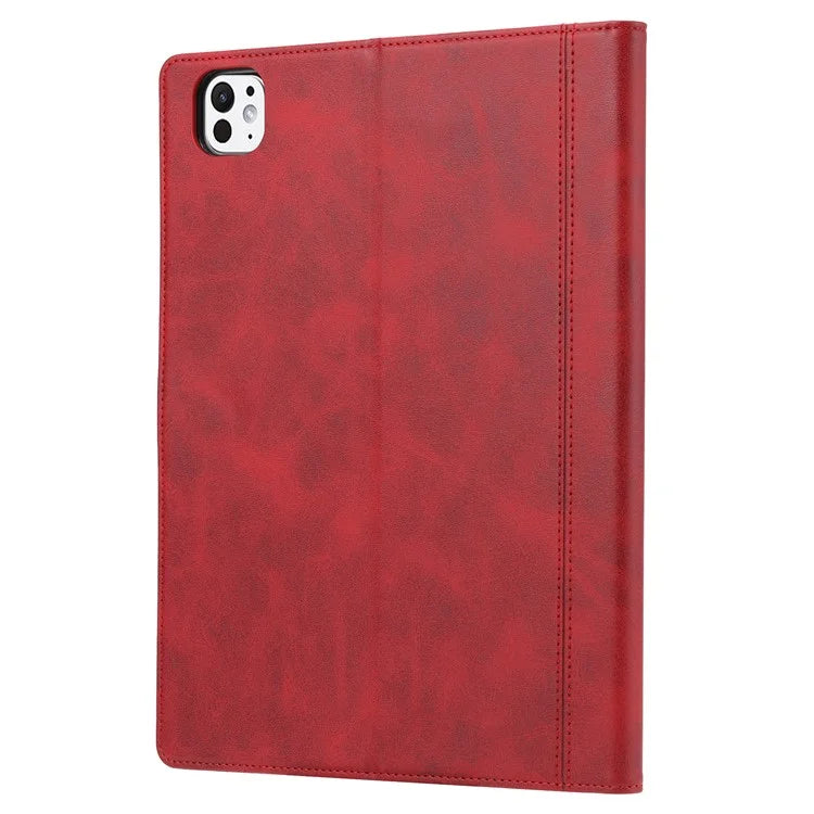 For iPad Pro 11 (2024) Case Auto Wake / Sleep Leather Wallet Tablet Cover with Card Slot