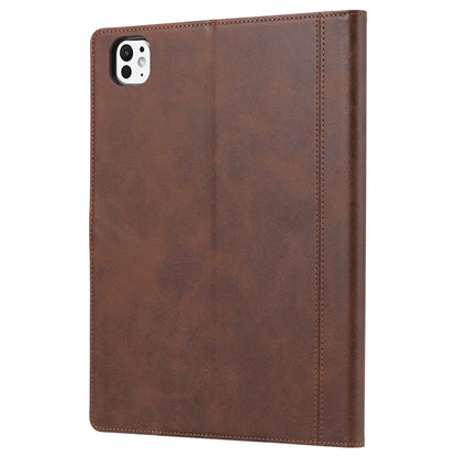 For iPad Pro 11 (2024) Case Auto Wake / Sleep Leather Wallet Tablet Cover with Card Slot