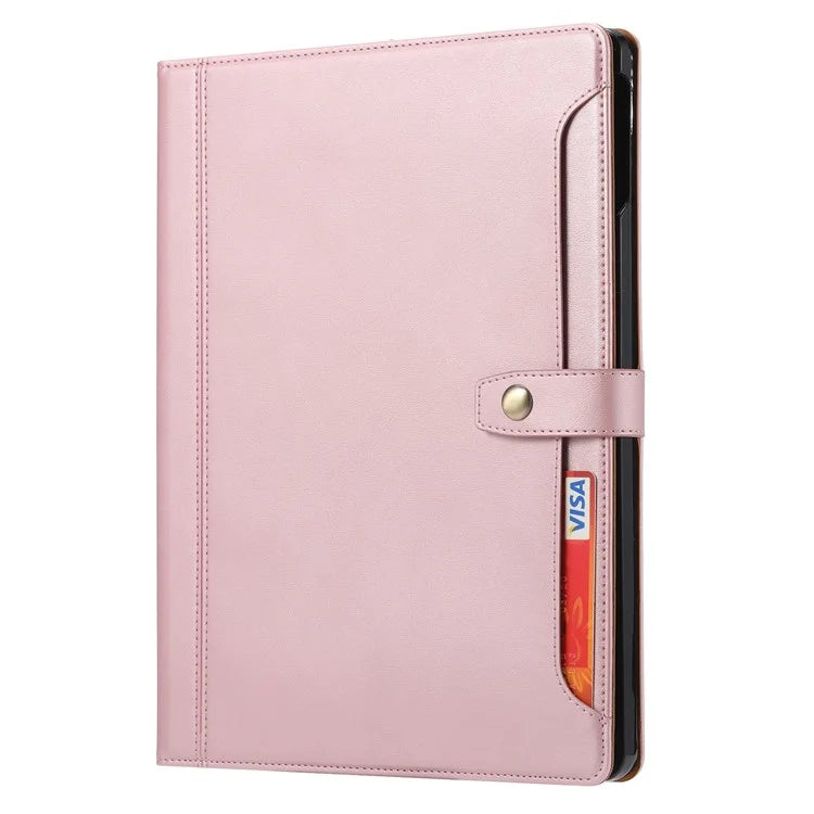 For iPad Pro 11 (2024) Case Auto Wake / Sleep Leather Wallet Tablet Cover with Card Slot