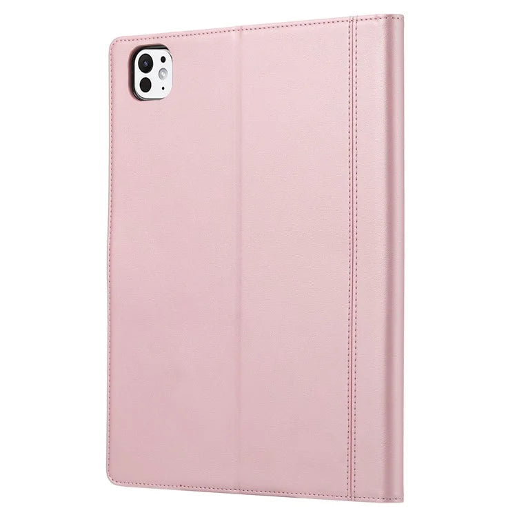 For iPad Pro 11 (2024) Case Auto Wake / Sleep Leather Wallet Tablet Cover with Card Slot
