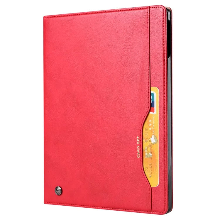 For iPad Pro 11 (2024) Case Card Slot Wallet PU Leather Auto Wake / Sleep Table Cover with Pen Slot