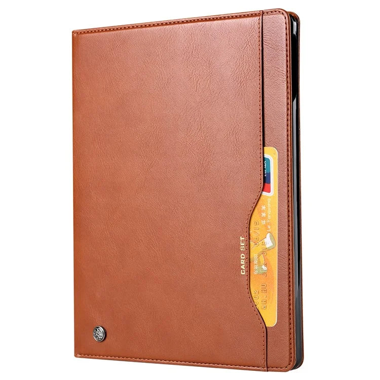 For iPad Pro 11 (2024) Case Card Slot Wallet PU Leather Auto Wake / Sleep Table Cover with Pen Slot