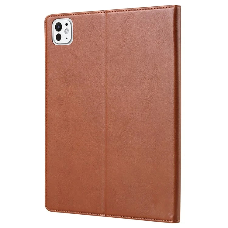 For iPad Pro 11 (2024) Case Card Slot Wallet PU Leather Auto Wake / Sleep Table Cover with Pen Slot