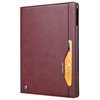For iPad Pro 11 (2024) Case Card Slot Wallet PU Leather Auto Wake / Sleep Table Cover with Pen Slot